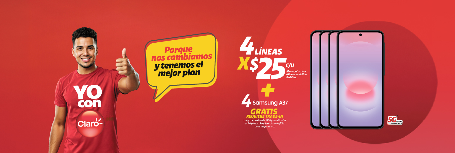 4 Líneas x $25