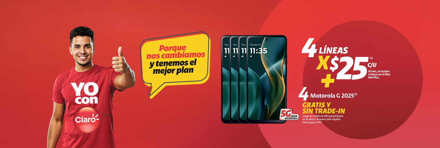 4 Líneas x $25